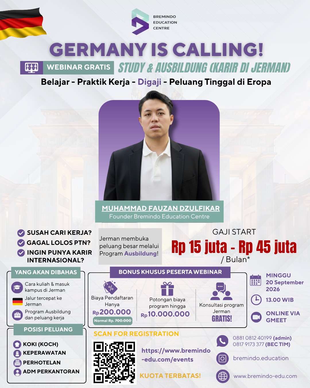 WEBINAR GRATIS STUDY & AUSBILDUNG 20 SEPTEMBER 2026