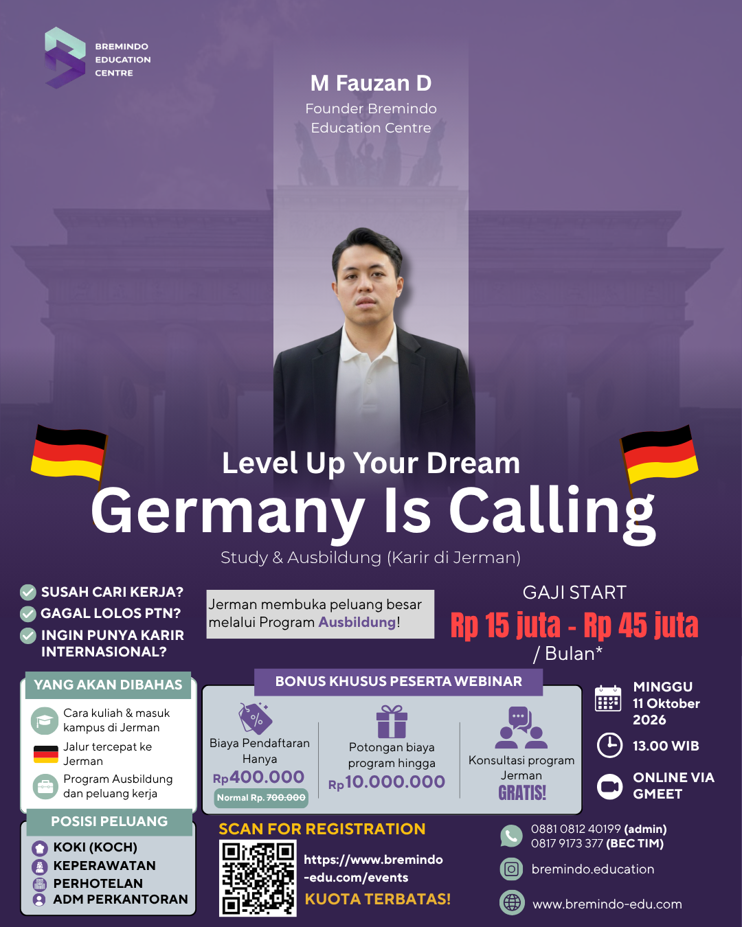WEBINAR GRATIS STUDY & AUSBILDUNG 11 OKTOBER 2026